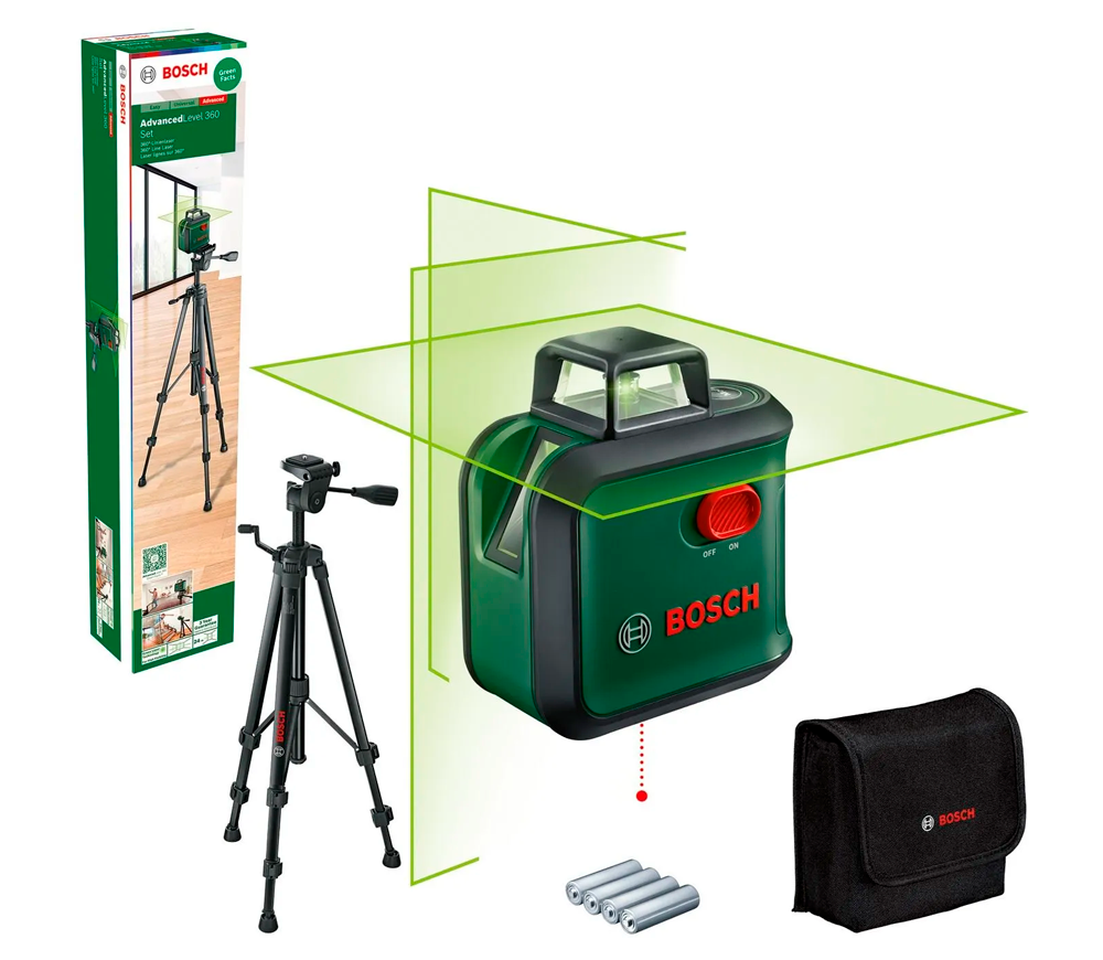 Nivelă laser profesională BOSCH AdvancedLevel 360 (Set + Trepied), 3 fascicule, 24 m