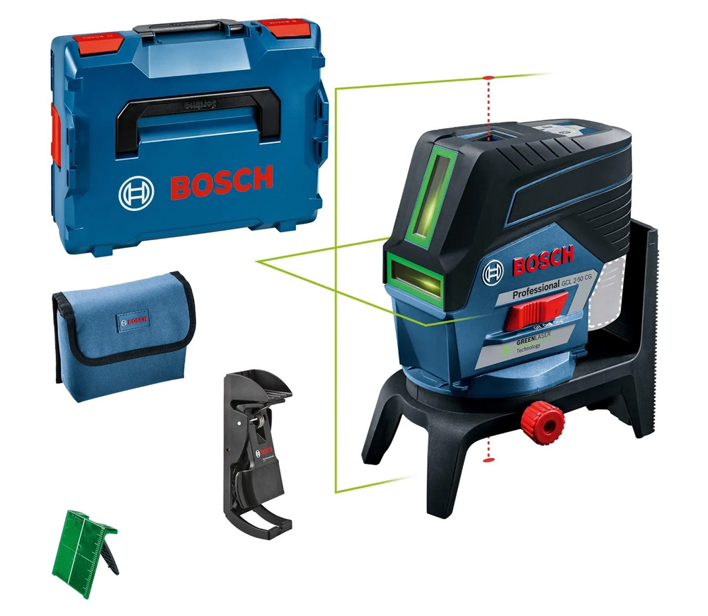 Nivelă laser profesională BOSCH GCL 2-50 CG, 2 fascicule, 20 m