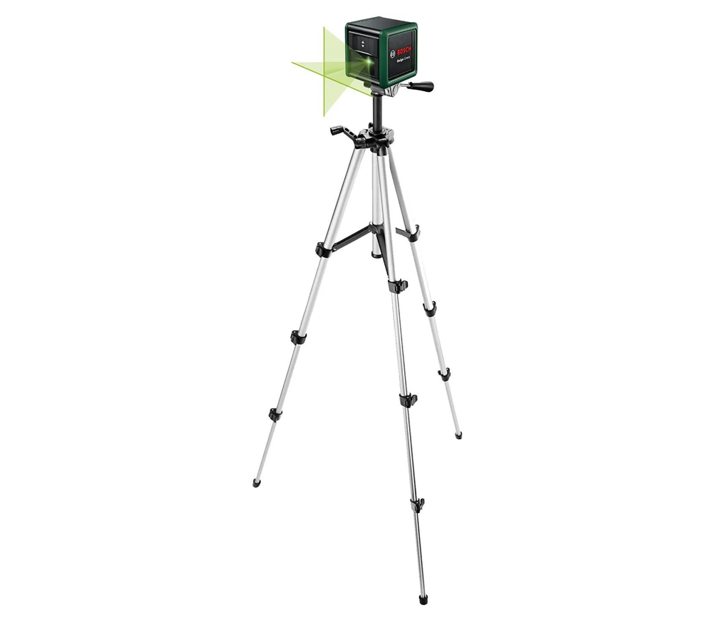 Nivelă laser profesională BOSCH Quigo Green Set 0603663CZ1, 2 fascicule, 12 m