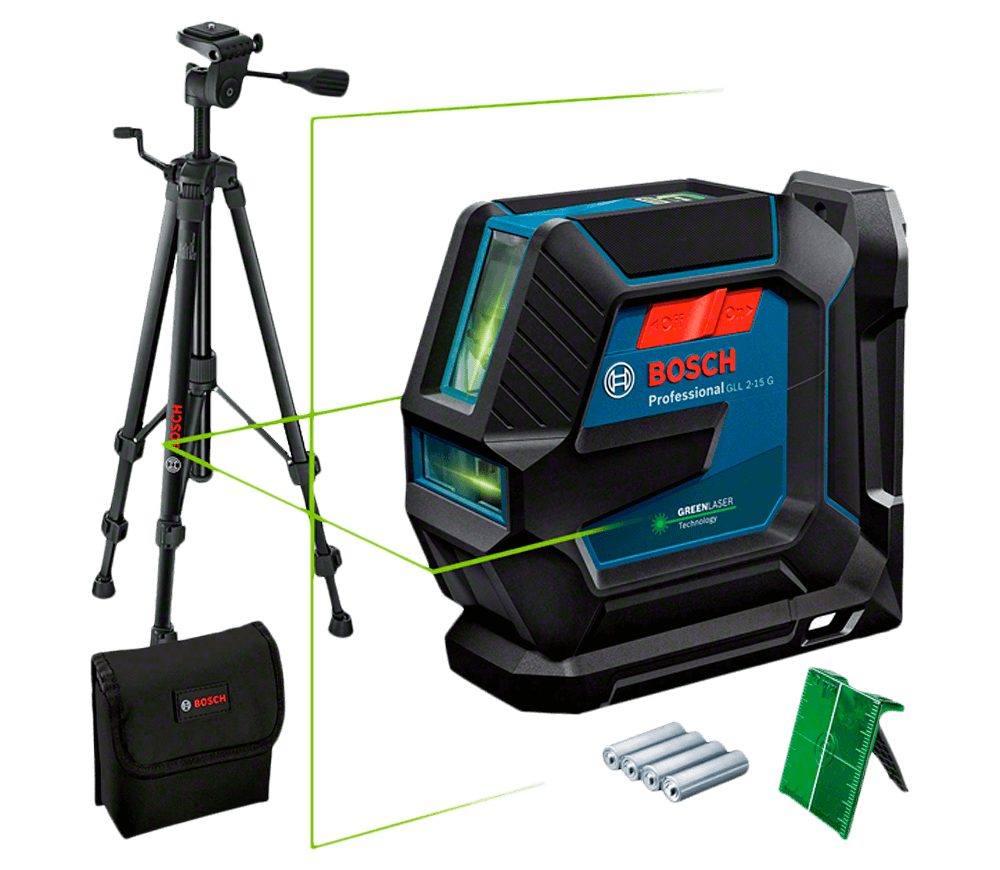 Nivelă laser profesională BOSCH GLL 2-15 G (601063W01), 2 fascicule, 15 m