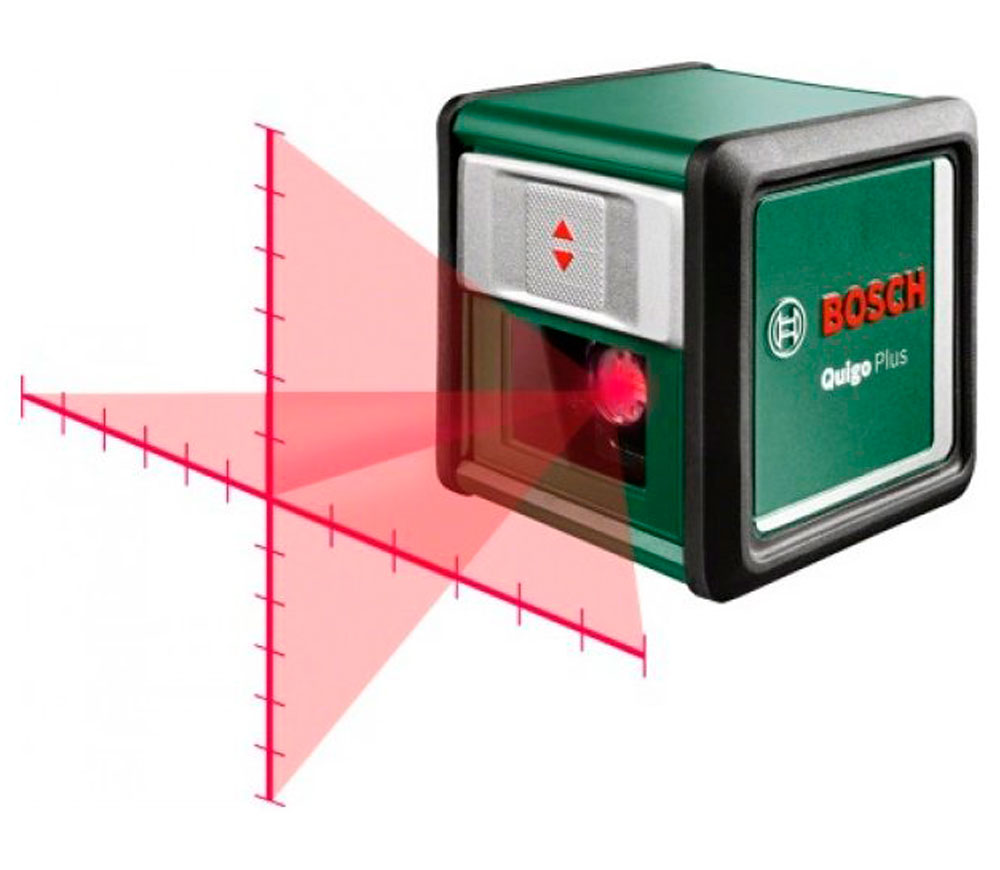 Nivelă laser profesională BOSCH Quigo Plus, 2 fascicule, 10 m