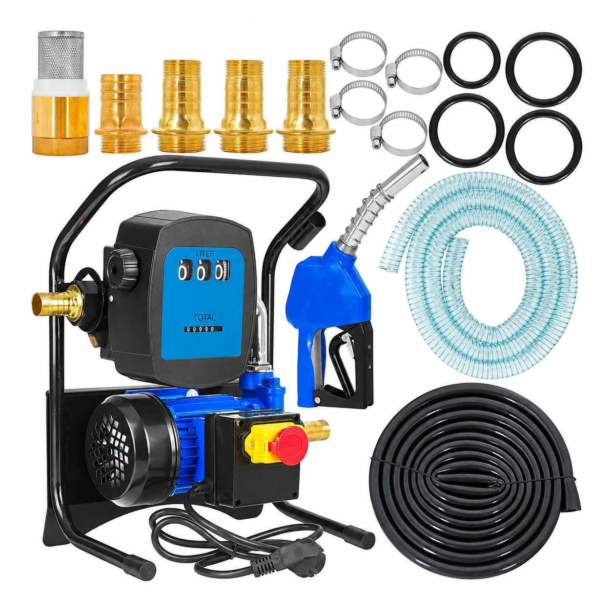 Stație transfer motorină GEKO G00961, 230V, 370W, 40 l/min, contor mecanic și pistol automat