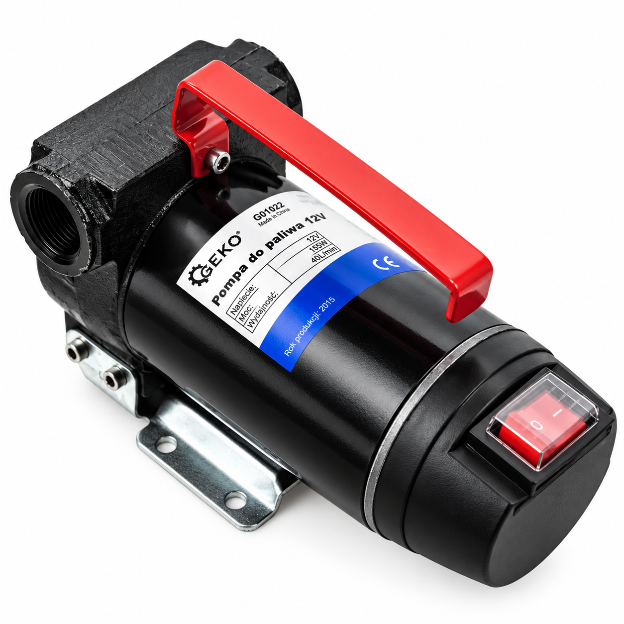Pompă transfer motorină GEKO G01022, 12V, 155W, 40 l/min, autoamorsantă, 3/4"