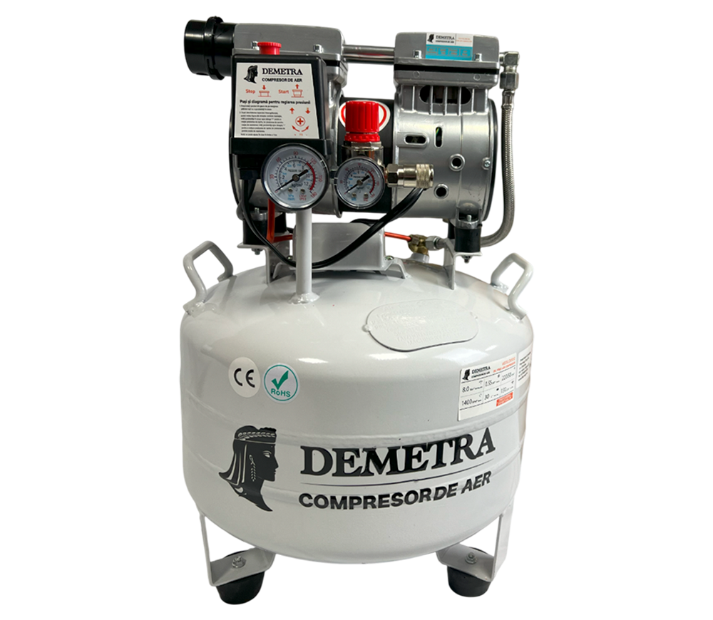 Compresor fără ulei Demetra DV5050 250l/min 30L
