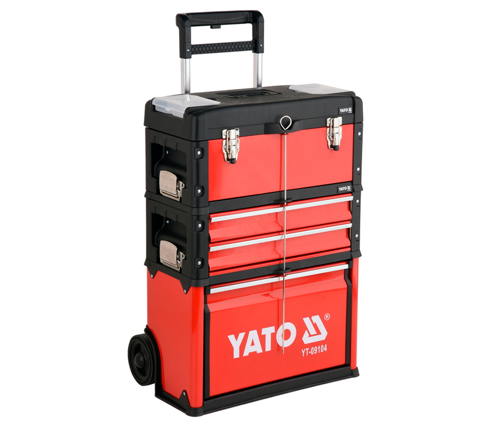Cărucior modular cu scule YATO YT-09104, 3 module, 4 sertare, 78 piese