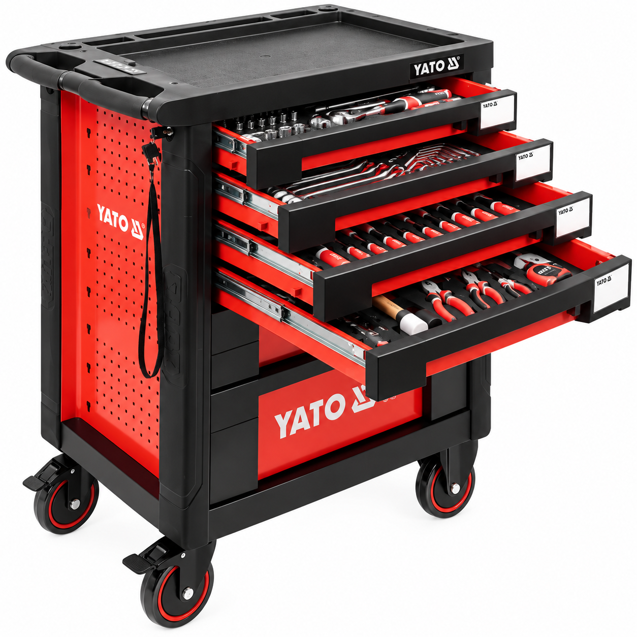 Dulap mobil cu scule YATO YT-55290, 7 sertare, 211 piese