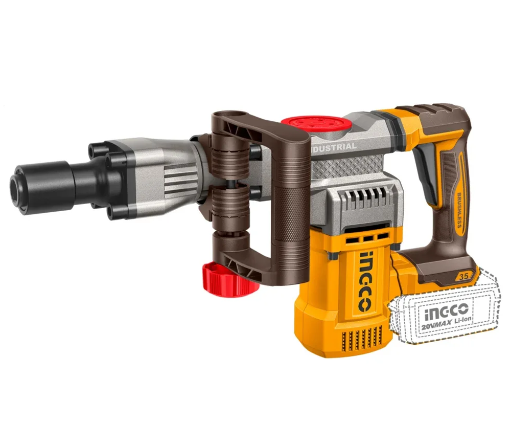 Ciocan demolator cu acumulator INGCO CDBLI20358, 20 V, 16 J, HEX 17 mm