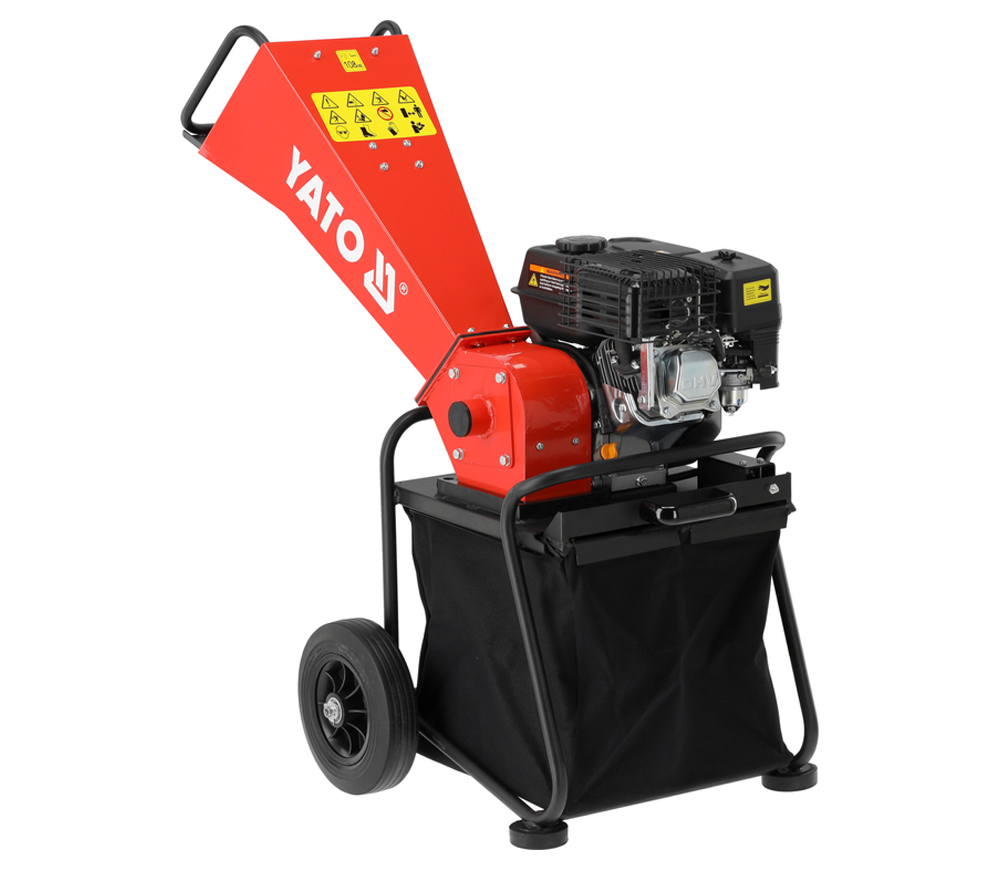 Tocător de crengi pe benzină YATO YT86150, 4100 W, Ø50 mm, freză cu role, colector 64 L
