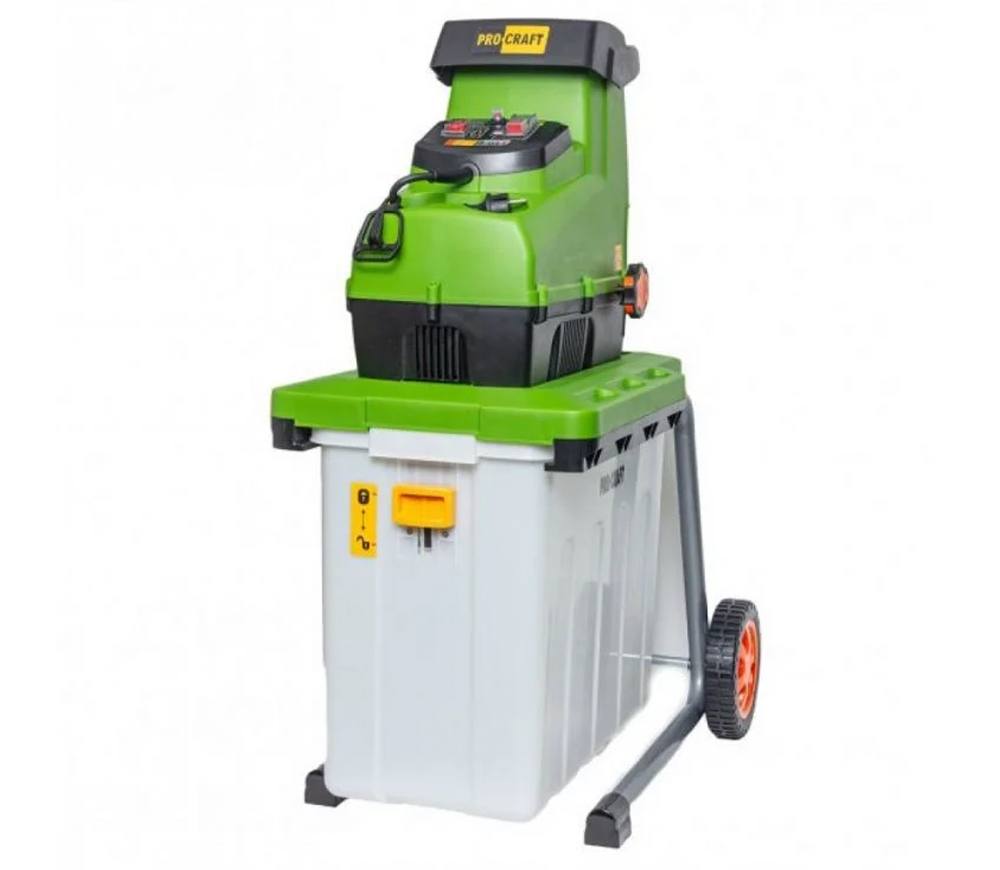 Tocător electric de crengi ProCraft PSL2800, 2800 W, Ø44 mm, cuțite, colector 55 L