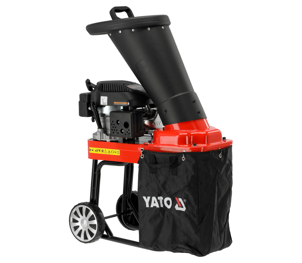 Tocător de crengi pe benzină YATO YT85580, 4,76 CP, Ø45 mm, cuțite, colector 30 L