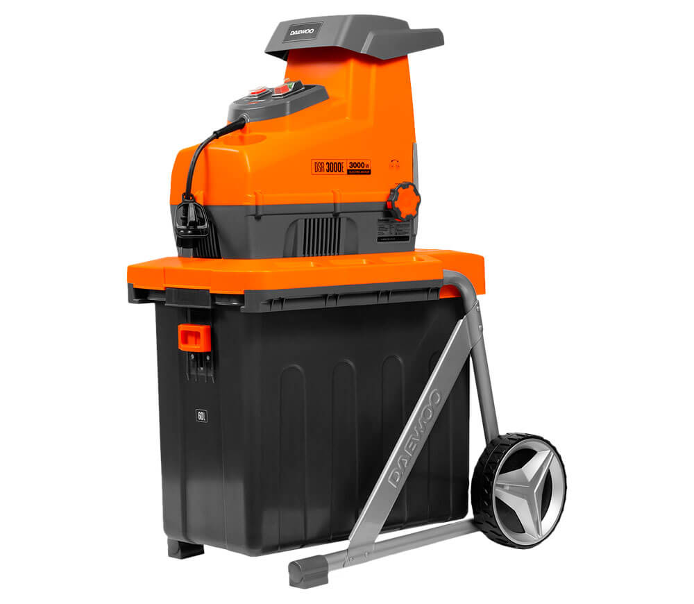Tocător electric de crengi DAEWOO DSR 3000E, 2800 W, Ø45 mm, freză cu role, colector 60 L