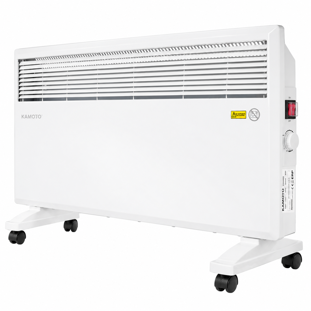 Convector electric KAMOTO CH2500, 2500 W, 30 m², montare podea/perete