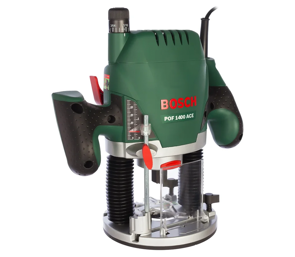 Mașină de frezat verticală BOSCH POF 1400 ACE, 1400 W – pentru lemn și MDF