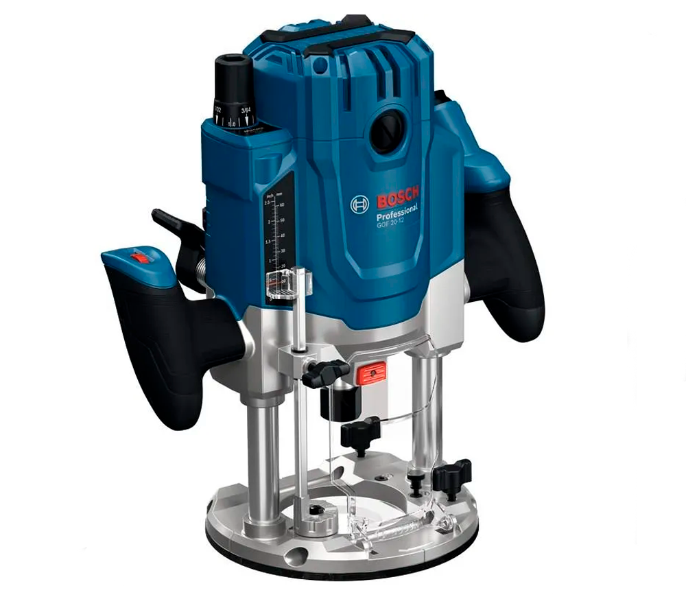 Mașină de frezat verticală BOSCH GOF 20-12 Professional, 2000 W – pentru lemn și MDF