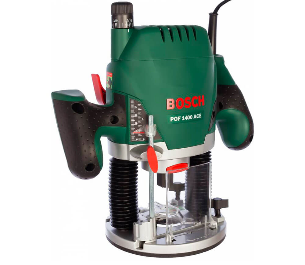 Mașină de frezat verticală BOSCH POF 1400 ACE (60326C820), 1400 W – pentru lemn și MDF