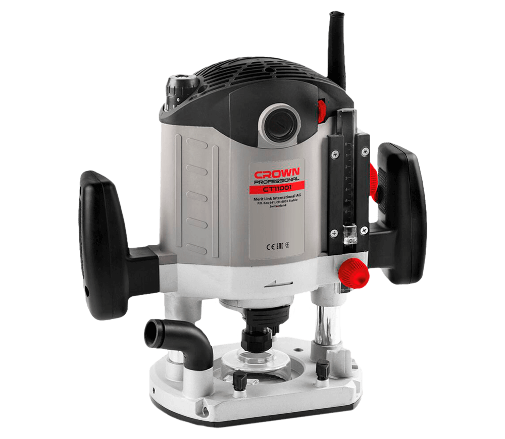 Mașină de frezat verticală CROWN CT11001, 2100 W – pentru lemn și MDF