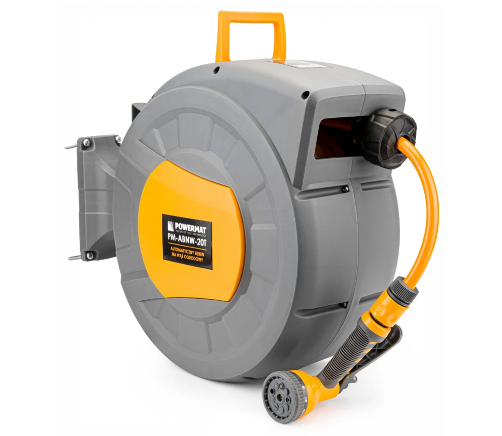 Tambur cu furtun POWERMAT PM-ABNW-20M, 20 m, 13 mm (1/2")