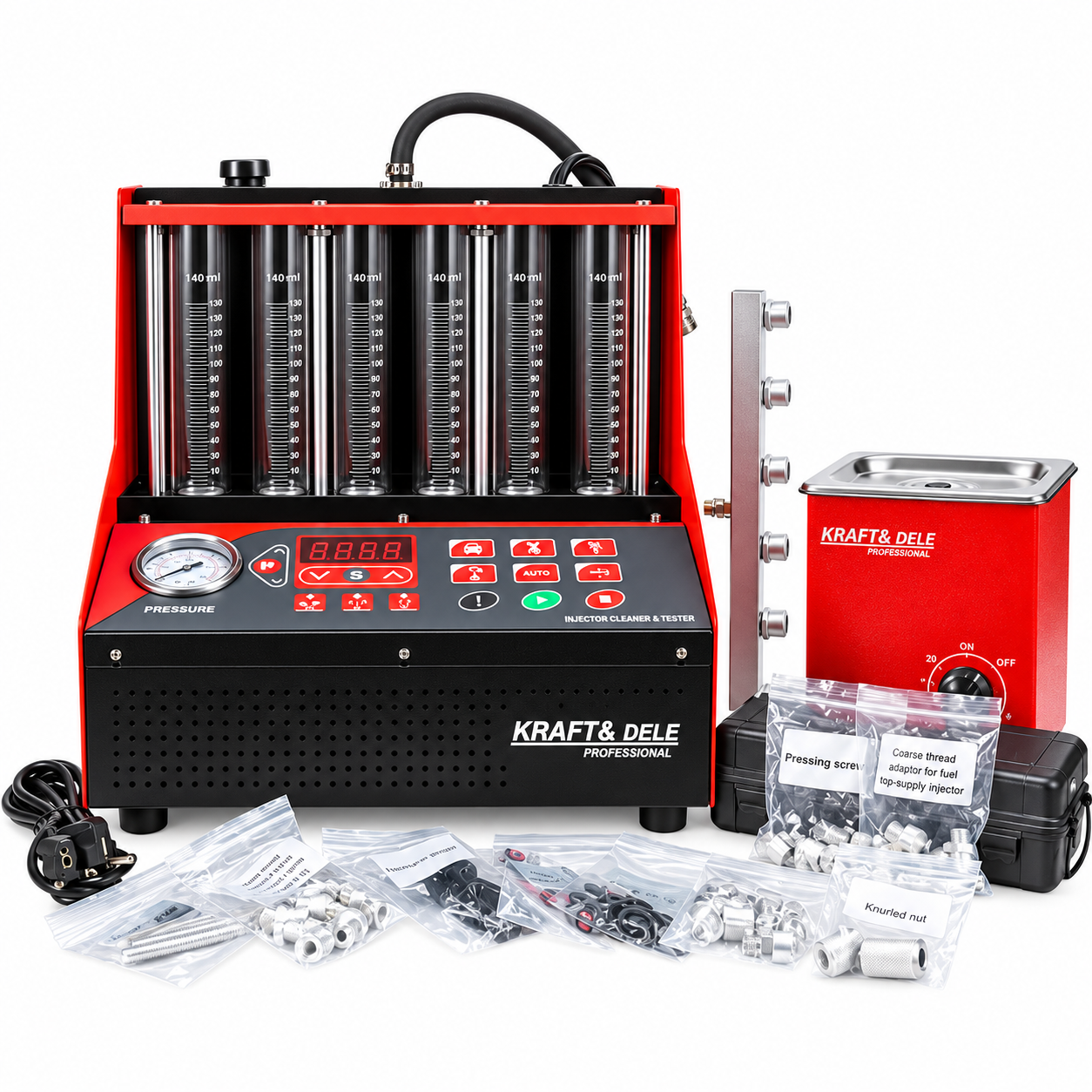 Tester și curățător ultrasonic pentru injectoare Kraft&Dele KD3541, 230 W, rezervor 4 L