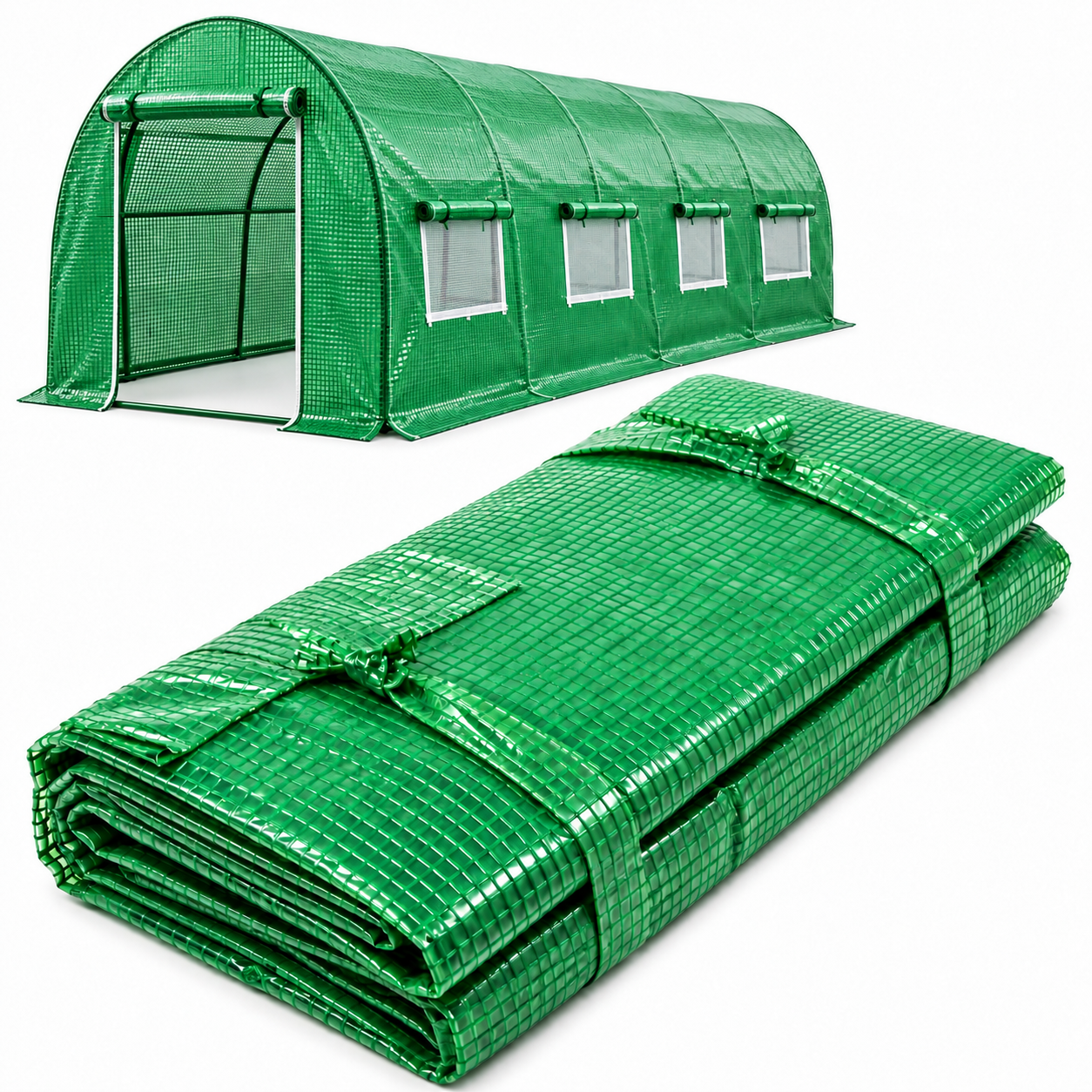 Peliculă armată de schimb pentru seră 4,5×3×2 m, cu geamuri