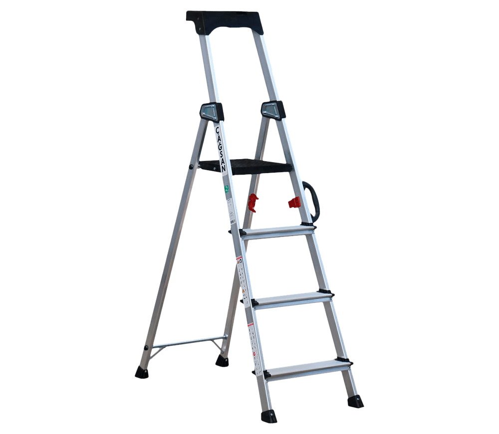 Scară profesională cu tavă organizator CAGSAN HA103, 0.93 m, 150 kg