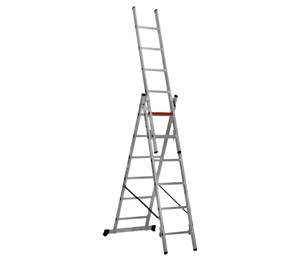 Scară cu 3 tronsoane CAGSAN TS6160, 4.12 m, 150 kg