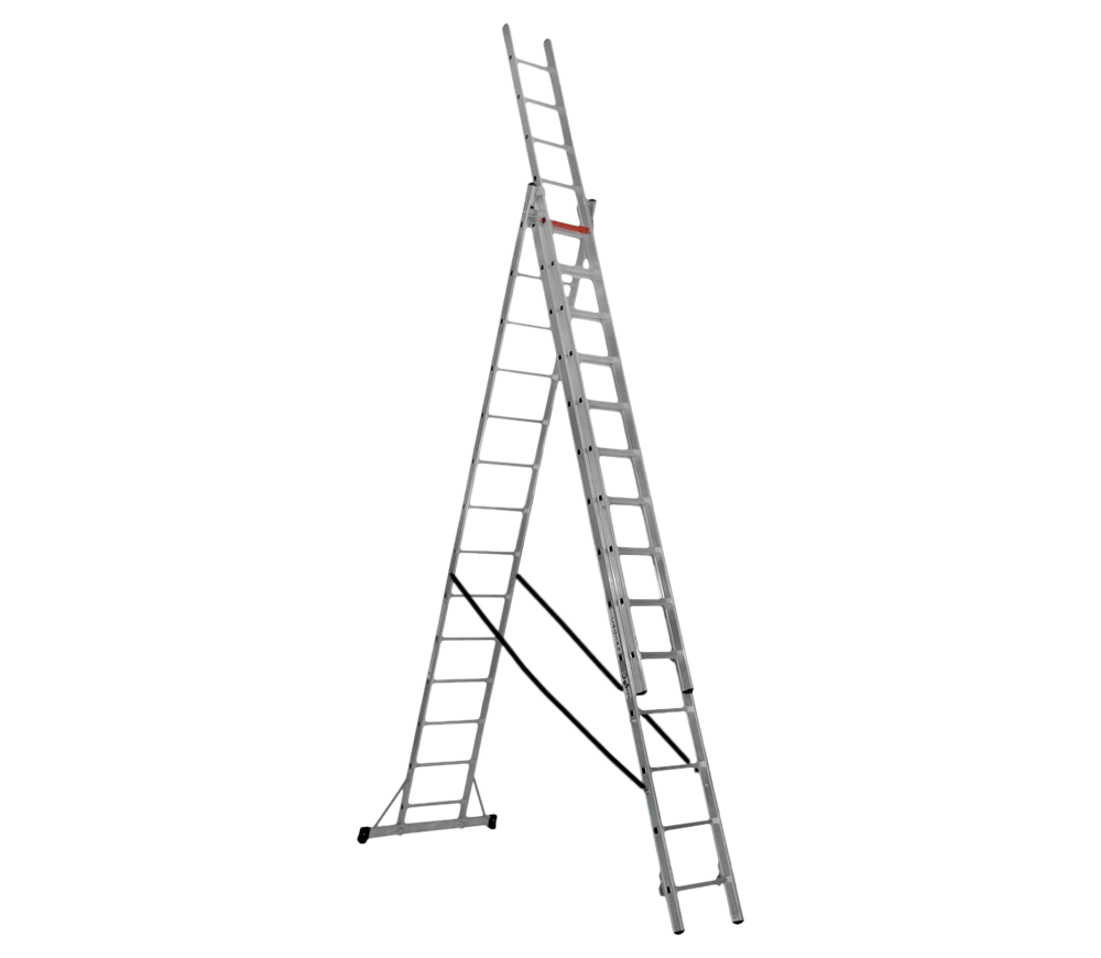 Scară cu 3 tronsoane CAGSAN TS220, 9.7 m, 150 kg
