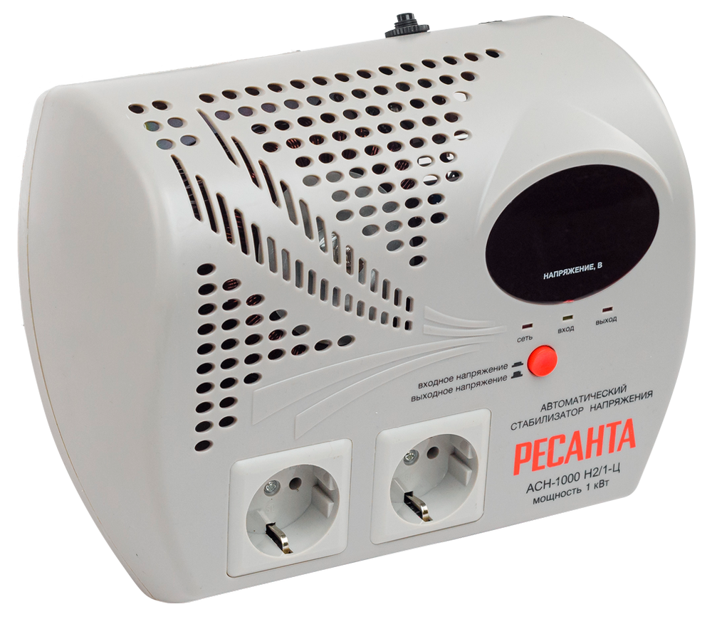 Stabilizator de tensiune RESANTA ACH-1000 H2/1-Ц, 1 kW, releu, 140–260 V
