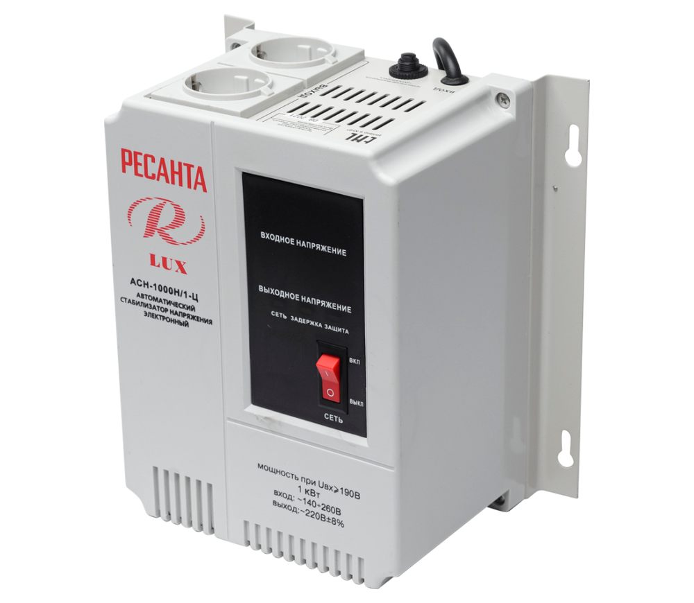 Stabilizator de tensiune RESANTA ACH-1000 Н/1-Ц, 1 kW, releu, 140–260 V