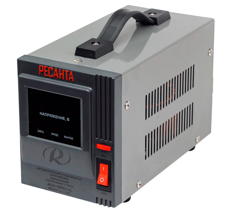 Stabilizator de tensiune RESANTA ACH-1000/1-Ц, 1 kW, releu, 140–260 V