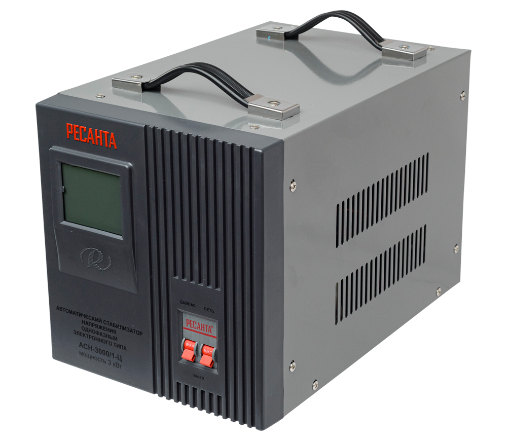 Stabilizator de tensiune RESANTA ACH-3000/1-Ц, 3 kW, releu, 140–260 V