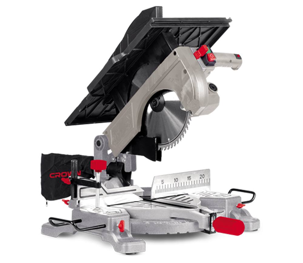 Fierăstrău circular pentru tăieri înclinate CROWN CT15355K, 2000 W, disc 255 mm