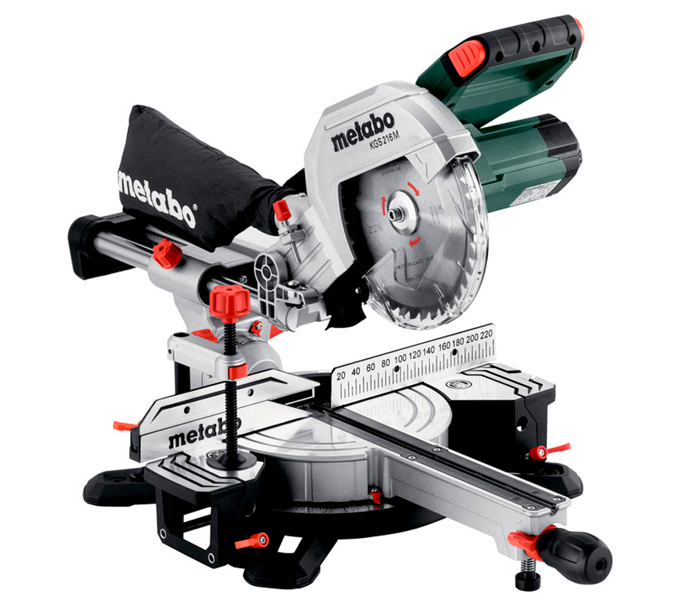 Fierăstrău circular pentru tăieri înclinate METABO KGS 216 M, 1500 W, disc 216 mm