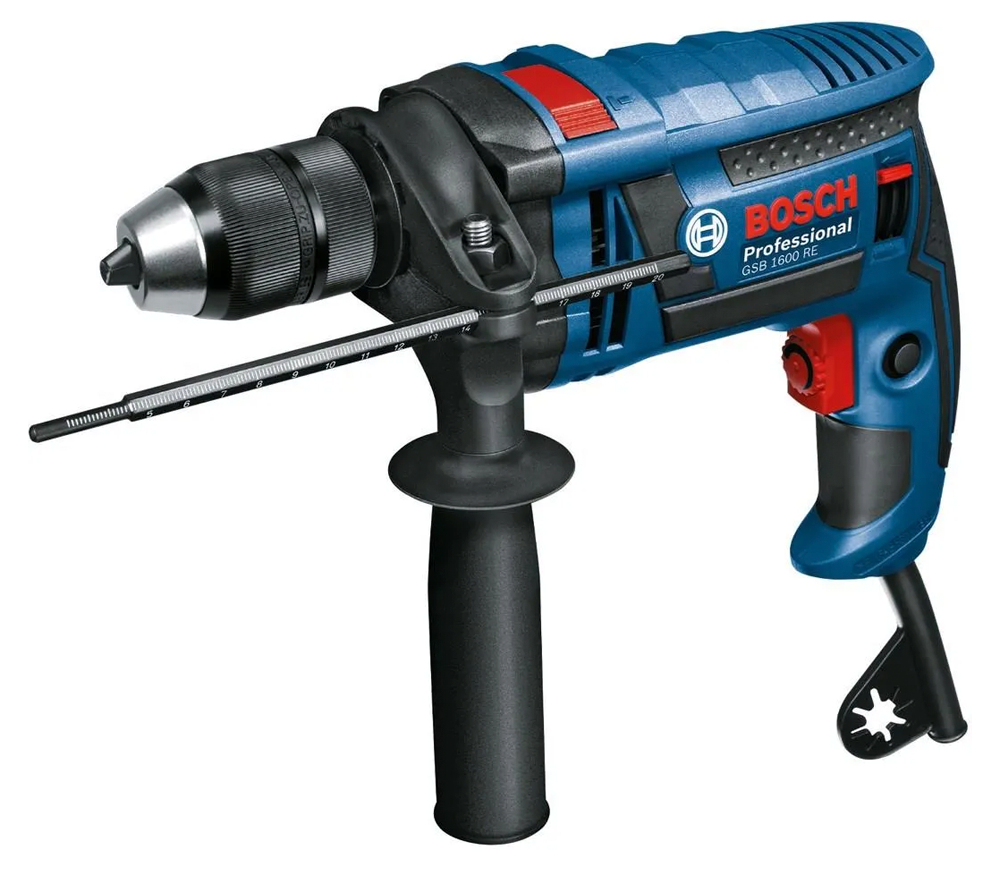 Mașină de găurit cu percuție BOSCH GSB 1600 RE 750 W
