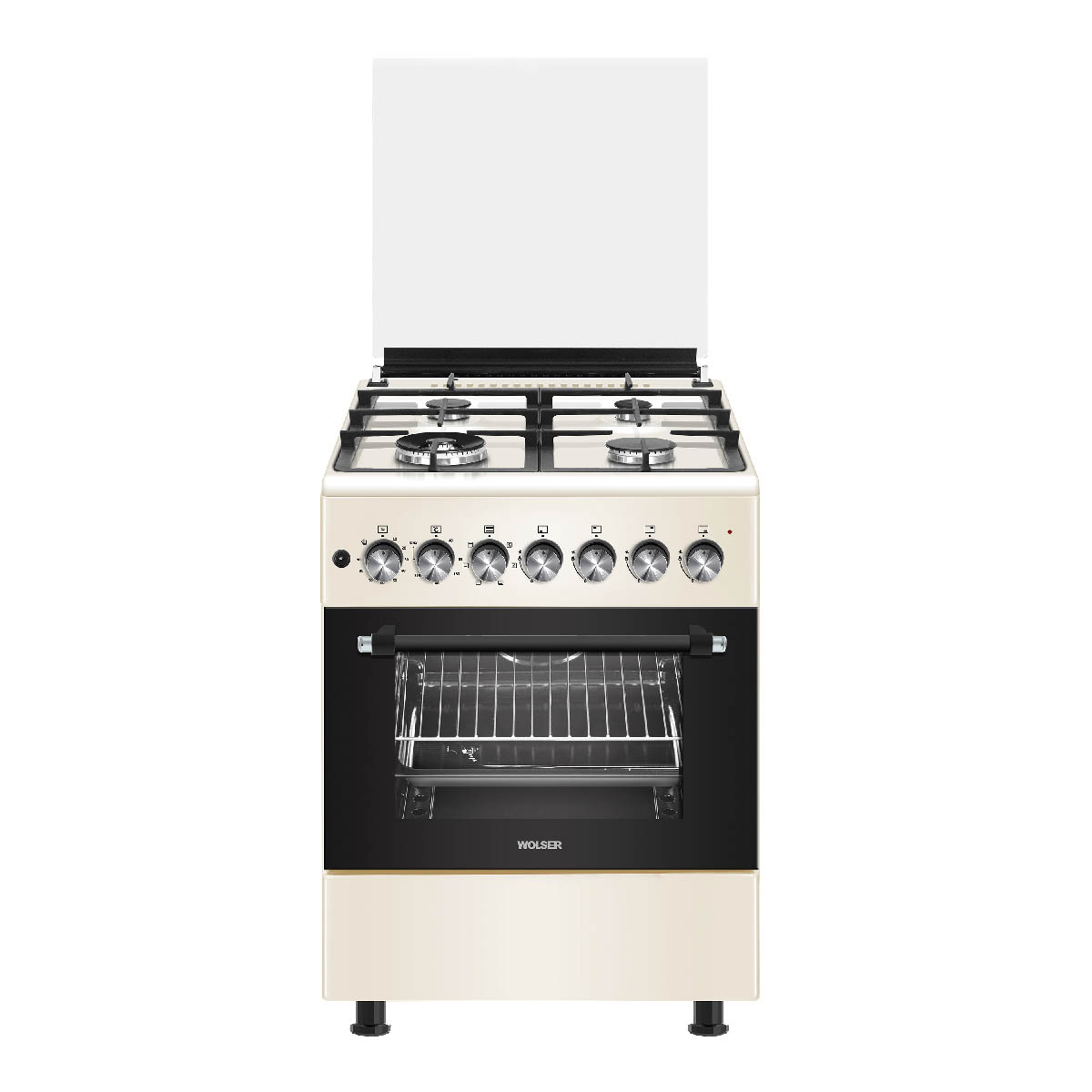 Aragaz Wolser WL-F 60602 IVORY TURBO FFD – aragaz combinat gaz + electric, Bej