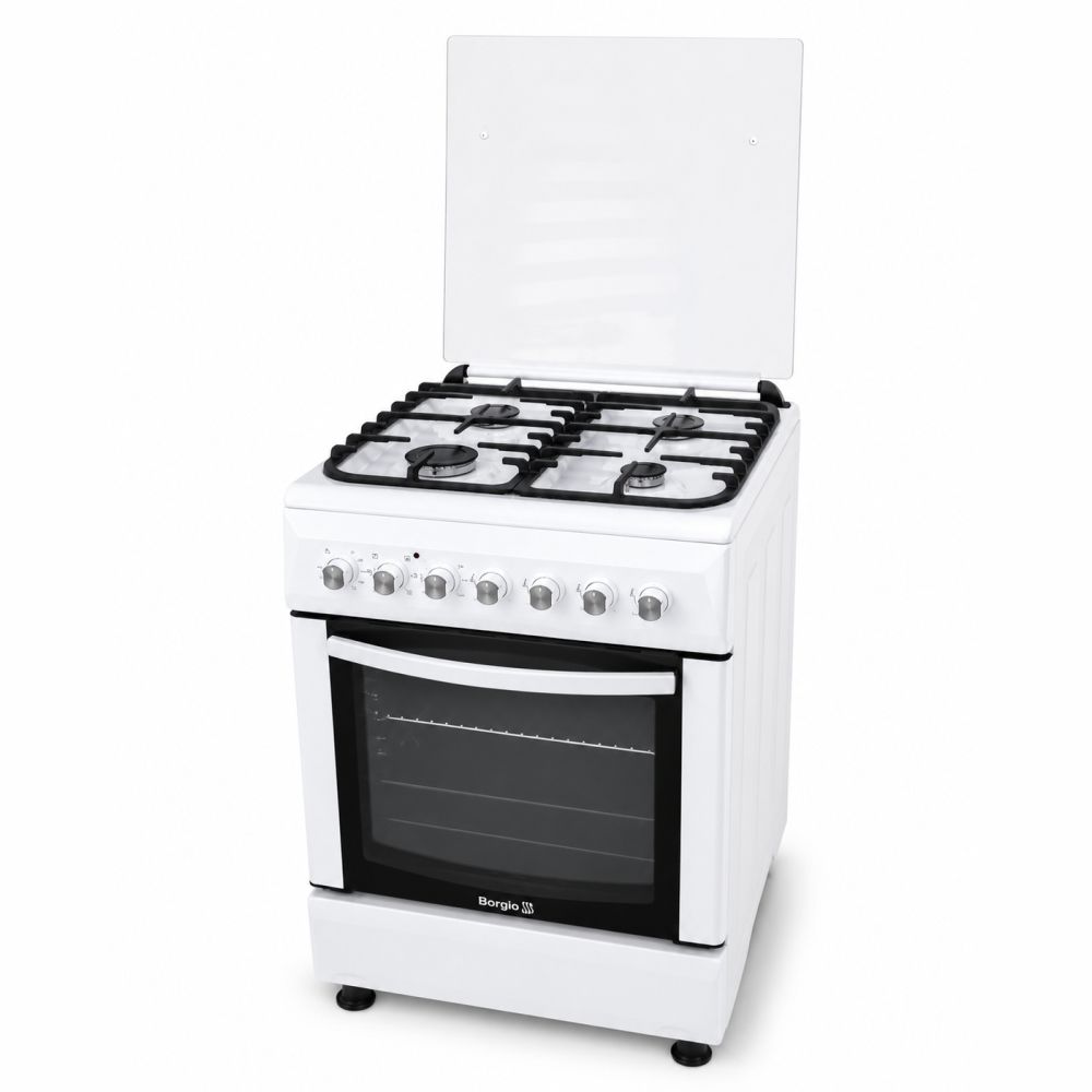 Aragaz Borgio GE 640 W GCBLTF – aragaz combinat gaz + electric, Alb