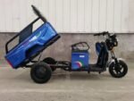 Triciclu electric cu remorca C17 1000W-60V albastru - imagine 3